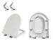 Soft Close Toilet Seat White Simple Installation with Firmer Top Fixing & Adjustable Hinges Quick Release Cleaning for Better Hygiene D-Shaped 45 X 36Cm Little Surprise