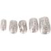 jayzee Natural False Nails Artificial Tip Manicure Phototherapy Nails Water Ripple Tablets Silver Gradient Color Nail Patch for Nail Art Salons and Home - Buy Online on GoSupps.com
