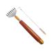 1 piece of back GUA-SHA massager retractable metal-back GUA-Sha massage device spherical point massage device portable back scratch with wooden handle unisex