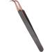 Eyelash Tweezers - Rose Gold Curved Ergonomic Stainless Steel for Salon Professionals | International Shipping - Buy Online on GoSupps.com