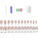 French Tip Press on Nail Long White Rhinestones Stick on Nail False Fake Nails Fake Nail with Glue for Women Girl Nail Art - Buy Online on GoSupps.com