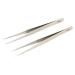 Stainless steel tweezers 2-part tweezers straight lace tweezers for adapting hearing aids pointed tweezers tweezers for ingrown hair precision needle pointed tweezers
