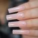24pcs Extra Long Square Glossy Acrylic Press On False Nails for Women Prom Party
