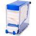 Transparent Cotton Roller Donor Holder - Hygienic Organizer & Dispenser for Clinics & Home Use - Portable Jaw-Friendly Design in Blue - Buy Online on GoSupps.com