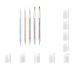 10 set 5 Pieces Dual End Nail Art Dotting Pen Acrylic Rhinestone Multi-Style s Gel Pens Painting Manicure Tool Manicures Accessories Sequins 10 set Multicolour