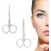 3pcs Small Eyebrow & Nose Hair Scissor Set for Facial Hair Grooming - Unisex Grooming Scissors for Beard, Moustache, Eyelash and Nail Trimming - Buy Online on GoSupps.com