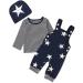 Baby Boys 3pcs Clothing Set: Romper, Dungarees, Hat | Blue | 9-12 Months - Buy Online on GoSupps.com