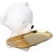 Ververt Touch Jewelry Layer Tray - Exquisite Rings & Necklaces Organizer Elegant White & Gold Jewelry Storage Bowl 20.3 x 15.2 cm - Buy Online on GoSupps.com