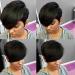 HOTKIS Short Human Hair Wigs for Black Women Short Pixie Cut Wigs Side Bangs Human Hair Short Cut Wigs (Side Bangs Cut) 1
