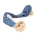 AngelicArt pacifier strap with engraved name for boys and girls - large selection of colors - gift for baby (lagoon blue-dotted)