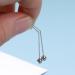 Boho Bar Threader Earrings - Silver Line Dangle Drop Earrings for Women & Girls | Unique Long Chain Jewelry - Buy Online on GoSupps.com