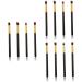 FOYTOKI 12 Pcs Eye Make-up Brush Kit Creme Eyeshadows Eyeliner Makeup Pencil Glitter Eyeshadow Black - Buy Online on GoSupps.com