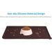 Audwud Silicone Waterproof Pet Feeding Mat - Anti-Slip Dog & Cat Bowl Mat 61x41 cm - Dark Brown - Buy Online on GoSupps.com