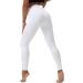 HOTSTUDIO White X-Large Yoga Pants with Pockets | High Waisted Workout Leggings for Women | Tummy Control Athletic Gym Leggings - Buy Online on GoSupps.com