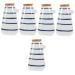 HOMSFOU 5pcs Kitchen Sauce Bottle Glass Ceramic Olive Oil Dispenser Oil Pot Can Containers with Lids Salad Oil Salad Dressing Container Seasoning Holder Condiment White Small Tools 13X7.5X4.3CMx5pcs Whitex5pcs