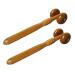 Minkissy 2 pieces Massage Roller Face Massage Tools Face Massage Wood Face Massage Care Tool Face Face Massage Roller Wood Scroll Rad Nose Skin Nose Pads
