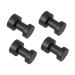 Hemobllo 4pcs Hooks Bathroom with Mounted Waterproof Home Premium Practical Mount Household Screws Towels 2.9X1.8CM Black