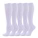 Zmerch stockings knee socks 5 pairs/packs compression stockings for men running sports knee socks high edema varicose veins women compression stockings (SM/white) White S-M