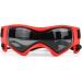 Pedomus Dog Sunglasses - Adjustable UV Protection for Small Dogs | Waterproof Red with Windshield Straps - Buy Online on GoSupps.com