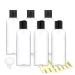 3.4 Oz Clear TSA Approved Travel Bottles - Set of 6 | Refillable Plastic Containers for Shampoo & Lotion - Buy Online on GoSupps.com