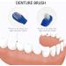 Bristle Toothbrush 4pcs Denture Brush Dual Head Toothbrushes Hard False Teeth Brush Toothbrush for False Teeth Cleaning Dentures - Buy Online on GoSupps.com