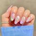MMonesu Medium Almond Press on Nails Set - 4 Packs (96 Pcs) with Adhesive Tabs and Nail File - Cream Almond 01 Design for Women - Buy Online on GoSupps.com