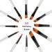 GETHPEN 12pcs Pearl White Angled Paintbrush Set - Nylon Hair Brushes for Acrylics, Watercolors, Gouache, Inks, Oil, Tempera - Angular Paint Brushes - Buy Online on GoSupps.com