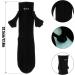 HOTBEST Magnetic Holding Hands Couple Socks - 4 Pairs, Funny 3D Doll Design, Breathable Cotton, Black - Buy Online on GoSupps.com
