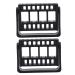 Nail Drill Bit Holder Stand Nail Drill Bit Holder - 16 Holes Nail Drill Bit Display Holders Nail Grinding Head Storage Box for Beauty Salon Household((Black) grinding head