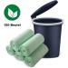 150 Count Organic Waste Bags (25L/6 Gal) - Eco-Friendly Kitchen & Office Garbage Bags - 50x60 cm Green - Buy Online on GoSupps.com