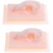 2pcs 1:1 Silicone Acupuncture Ear Model School Set 8.9 x 6.1cm