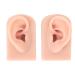 Silicone ear model 1 pair of simulation human ear model reusable soft flexible fake ear piercing model for body parts for jewelry exhibition acupuncture (1#)