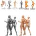 Jointed Mannequin Drawing Figures Set - Gray Artist Manikin Blockhead for Sketching & Painting - Male+Female Models - Buy Online on GoSupps.com