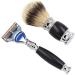 Buy Crody Simplicity Men's Razor Brushes Set - Fashionable Silver Spitz Dachhaar Travel Razor Brush 10x16.5cm - Buy Online on GoSupps.com