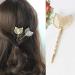 Vintage Leaf Hair Clips 8PCS/4Pairs - Elegant Retro Bobby Pins for Women - Wedding & Party Accessories in Gold & Silver - Buy Online on GoSupps.com