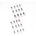Coffin False Nails Long 24Pcs Black French Fake Nails with Flame Design - Nail Glue Included | Ballerina Stick-on Nail Art for Women and Girls - Buy Online on GoSupps.com