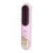 irene inevent Negative Ion Hair Care Device For Styling Without Any Lines Wireless Straight Hair Comb All-in-one Straight Curler Pink