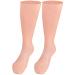 Moisturising Socks Anti Slip Elastic Silicone Socks for Women Comfortable Overnight Gel Socks Reusable Foot Moisturiser Socks for Repairing Dry Feet Cracked Heel Skin Color Calf Socks