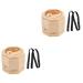 Homsfou 2 StK Moxibusion-Box Moxibustion can be ratio of heat Moxibusstic hobs Moxa-Elebrenner Massage Ai-Box product wooden frame MoxibustionSofen Eiche BeigeX2St 12.5x12cmx2PCs