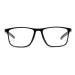 FEISEDY Blue Light Glasses for Women Men TR90 Sports Ultra-Light Glasses Anti Glare UV Protection B0109 Bright Black Frame / Grey Legs 50 Millimeters