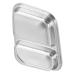 Alipis Stainless Steel Serving Tray Baby Separation Board Snack 20.00X15.00X3.00CM Silver
