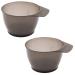 2 Pieces Hair Color Bowl Hair Dye Bowl Hair Color Mixing Bowls Plastic Color Mixing Tint Bowls Hair Dyeing Coloring DIY Oil Treatments Tools for Salon Hairdressing, Transparent Black