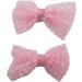 Topkids Accessories 2pc Hair Bows Set Stylish Fashion Cute Bow Hair Clips Alligator Beak Bow Hair Slides Party Festival Hair Accessories Girls Children's Women's Wedding (Pink Glitter) - Buy Online on GoSupps.com