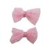 Topkids Accessories 2pc Hair Bows Set Stylish Fashion Cute Bow Hair Clips Alligator Beak Bow Hair Slides Party Festival Hair Accessories Girls Children's Women's Wedding (Pink Glitter)