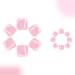 Shop Pink French Tip Press-On Toenails | Short Glitter False Nails for Women | 24 Pcs Full Cover Stick-On Toenails - Buy Online on GoSupps.com