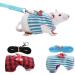 Small Pet Harness Set with Bowknot and Bell - Comfort Padded Vest for Ferret, Rat, Iguana, Hamster - 2PCs - Buy Online on GoSupps.com
