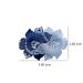 Rhinestone French Barrette Hair Clip - Two-Tone Floral Hairpin for Women in Blue - Buy Online on GoSupps.com