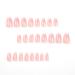 Buy Medium Length Nude French Tip Press On Nails | Glossy Pink White Gradient | Reusable Acrylic False Nails for Women | 24pcs Manicure Set - Buy Online on GoSupps.com