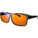 Swanwick Amber Fit Over Blue Light Blocking Glasses | Premium 99% Blue Blocker Glasses for Prescription Frames - Regular Black - Buy Online on GoSupps.com