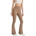 ESCBUKI High Waist Flare Yoga Pants for Women - Tummy Control Sweatpants - Medium Khaki - Buy Online on GoSupps.com
